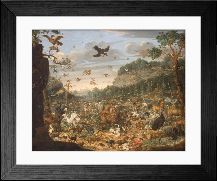 Framed Print : The Earth after the Fall of Man, 1690. Creator: Rosel von Rosenhof, Franz (1626-1700) Framed Print : The Earth after the Fall of Man, 1690. Creator: Rosel von Rosenhof, Franz (1626-1700)