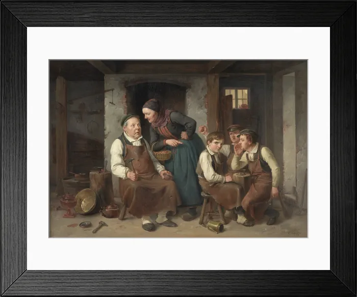 Framed Print : At a Coppersmith's Workshop, 1859. Creator: Schleisner, Christian Andreas (1810-1882). At a Coppersmith's Workshop, 1859. Creator: Schleisner, Christian Andreas (1810-1882) Framed Print : At a Coppersmith's Workshop, 1859. Creator: Schleisner, Christian Andreas (1810-1882). At a Coppersmith's Workshop, 1859. Creator: Schleisner, Christian Andreas (1810-1882)