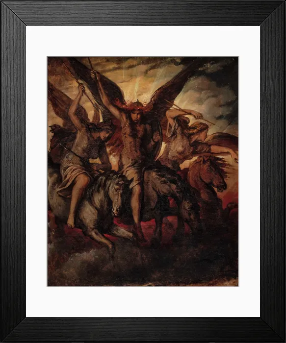 Framed Print : Valkyries, 1871. Creator: Jerichau-Baumann, Elisabeth (1819-1881) Framed Print : Valkyries, 1871. Creator: Jerichau-Baumann, Elisabeth (1819-1881)