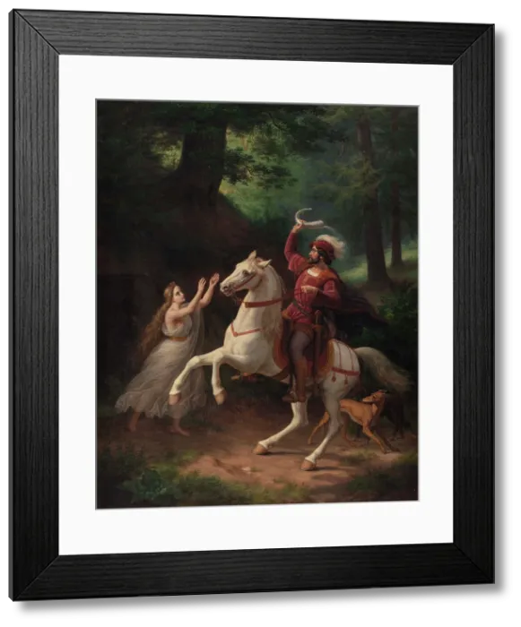 Framed Print : Count Otto of Oldenborg with the Oldenburg Horn, 1862. Creator: Storch, Frederik (1805-1883) Framed Print : Count Otto of Oldenborg with the Oldenburg Horn, 1862. Creator: Storch, Frederik (1805-1883)