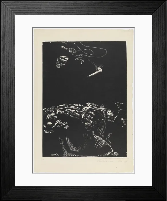 Framed Print : Hunger, 1925. Creator: Kollwitz, Kathe (1867-1945) Framed Print : Hunger, 1925. Creator: Kollwitz, Kathe (1867-1945)