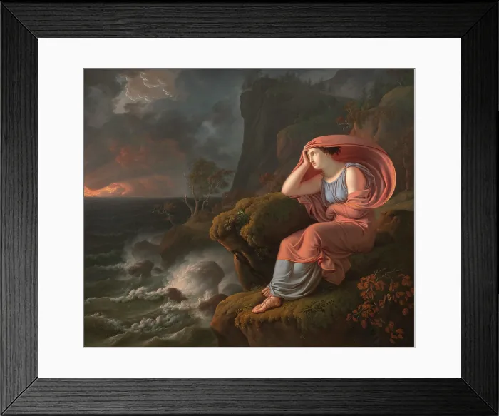 Framed Print : Alcyone waits in vain for her departed husband, 1810. Creator: Kratzenstein-Stub, Christian Gottlieb (1783-1816) Framed Print : Alcyone waits in vain for her departed husband, 1810. Creator: Kratzenstein-Stub, Christian Gottlieb (1783-1816)