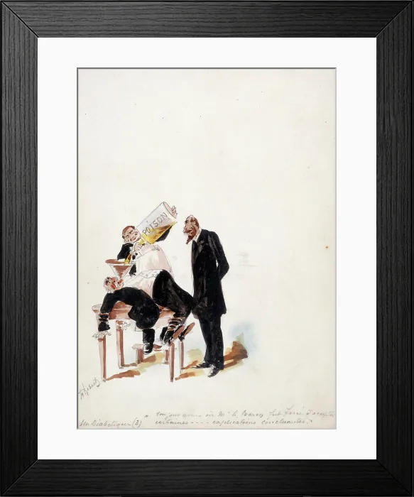 Framed Print : The Panama Canal: Baron de Reinach, one of the promoters of the canal, is forced to... 1897. Creator: HS Robert Framed Print : The Panama Canal: Baron de Reinach, one of the promoters of the canal, is forced to... 1897. Creator: HS Robert