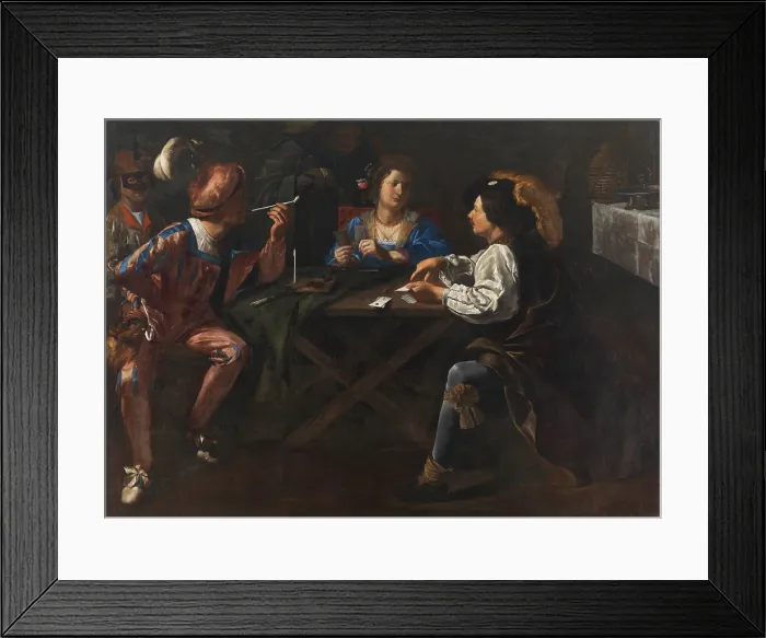 Framed Print : Card Players, c1636. Creator: Kuijl, Gerard van der (1604-1673) Framed Print : Card Players, c1636. Creator: Kuijl, Gerard van der (1604-1673)