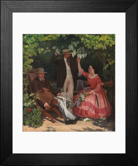 Framed Print : In the gazebo, 1859. Creator: Kyhn, Vilhelm (1819-1903) Framed Print : In the gazebo, 1859. Creator: Kyhn, Vilhelm (1819-1903)