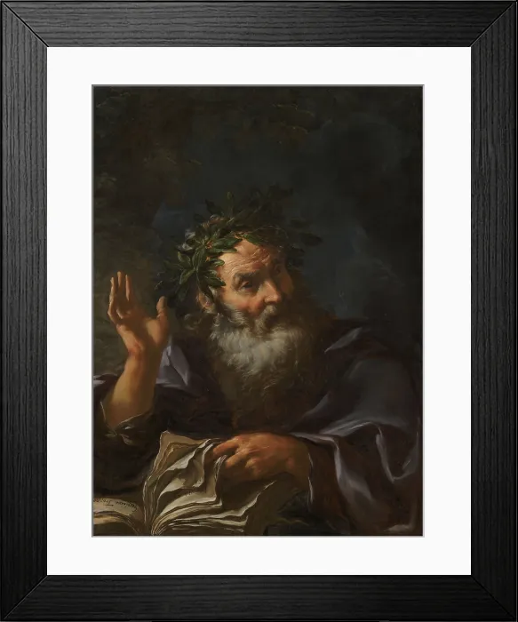 Framed Print : Homer, ca. 1665-1667. Creator: Troppa, Girolamo (1637-1710) Framed Print : Homer, ca. 1665-1667. Creator: Troppa, Girolamo (1637-1710)