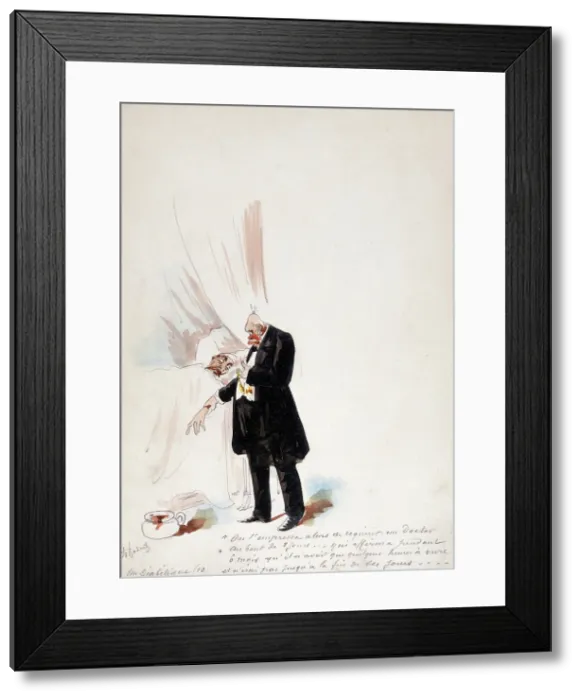 Framed Print : The Panama Canal: Dr Cornelius Herz, having fled France to escape the results of his... 1897. Creator: HS Robert Framed Print : The Panama Canal: Dr Cornelius Herz, having fled France to escape the results of his... 1897. Creator: HS Robert