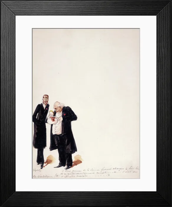 Framed Print : The Panama Canal: to determine whether he was fit to be extradited, two eminent physicians... 1897. Creator: HS Robert Framed Print : The Panama Canal: to determine whether he was fit to be extradited, two eminent physicians... 1897. Creator: HS Robert
