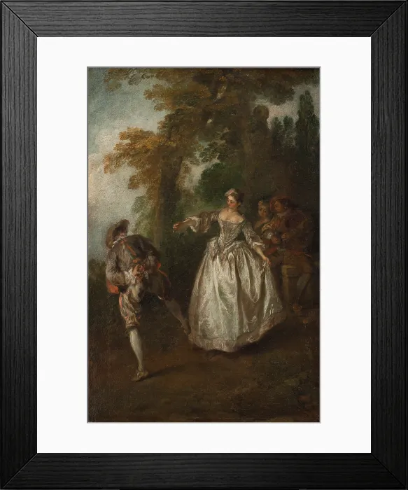 Framed Print : Open Air Dance, First half of the 18th century. Creator: Lancret, Nicolas (1690-1743) Framed Print : Open Air Dance, First half of the 18th century. Creator: Lancret, Nicolas (1690-1743)