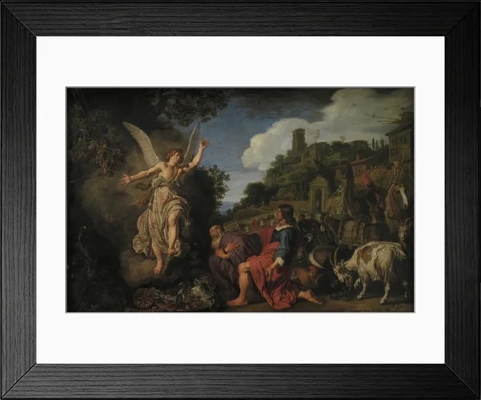 Framed Print : The Angel Raphael Takes Leave of Old Tobit and his Son Tobias, 1618. Creator: Lastman, Pieter Pietersz. (1583-1633) Framed Print : The Angel Raphael Takes Leave of Old Tobit and his Son Tobias, 1618. Creator: Lastman, Pieter Pietersz. (1583-1633)