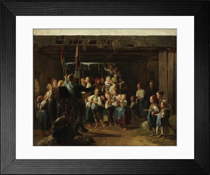 Framed Print : Man with a Peep Box, 1847. Creator: Waldmuller, Ferdinand Georg (1793-1865) Framed Print : Man with a Peep Box, 1847. Creator: Waldmuller, Ferdinand Georg (1793-1865)