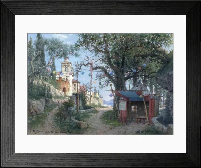 Framed Print : Stage design for the opera Pagliacci by R. Leoncavallo, 1936. Creator: Rota, Vittorio (1864-?) Framed Print : Stage design for the opera Pagliacci by R. Leoncavallo, 1936. Creator: Rota, Vittorio (1864-?)