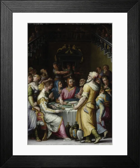 Framed Print : The Wedding Feast at Cana, 1566. Creator: Vasari, Giorgio (1511-1574) Framed Print : The Wedding Feast at Cana, 1566. Creator: Vasari, Giorgio (1511-1574)