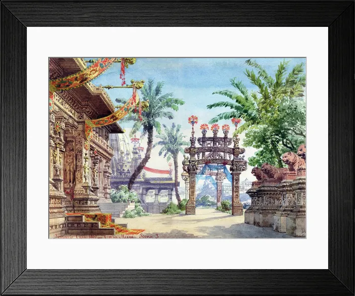 Framed Print : Stage design for the opera Medge by Spyridon Samaras, 1888. Creator: Ferrario, Carlo (1833-1907) Framed Print : Stage design for the opera Medge by Spyridon Samaras, 1888. Creator: Ferrario, Carlo (1833-1907)