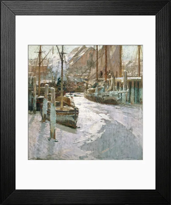 Framed Print : Ice Bound Vessels, about 1920. Creator: Frederick John Mulhaupt Framed Print : Ice Bound Vessels, about 1920. Creator: Frederick John Mulhaupt