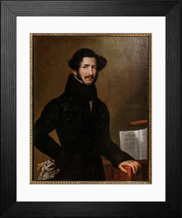 Framed Print : Portrait of the composer Gaetano Donizetti (1797-1848), First half of the 19th century. Creator: Anonymous Framed Print : Portrait of the composer Gaetano Donizetti (1797-1848), First half of the 19th century. Creator: Anonymous