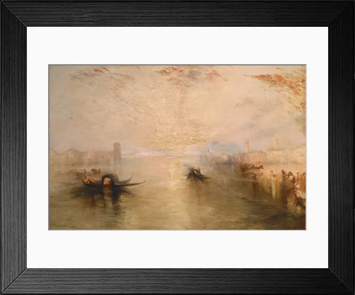 Framed Print : San Benedetto Looking Toward Fusina (after Turner), c1860s. Creator: James Baker Pyne Framed Print : San Benedetto Looking Toward Fusina (after Turner), c1860s. Creator: James Baker Pyne