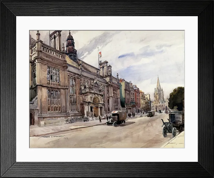Framed Print : World War I: the Examination Schools, Oxford.. Third Southern General Hospital. 1910s. Creator: Walter Ernest Spradbery Framed Print : World War I: the Examination Schools, Oxford.. Third Southern General Hospital. 1910s. Creator: Walter Ernest Spradbery