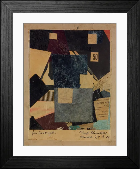 Framed Print : Merz Composition, 1922. Creator: Schwitters, Kurt (1887-1948)