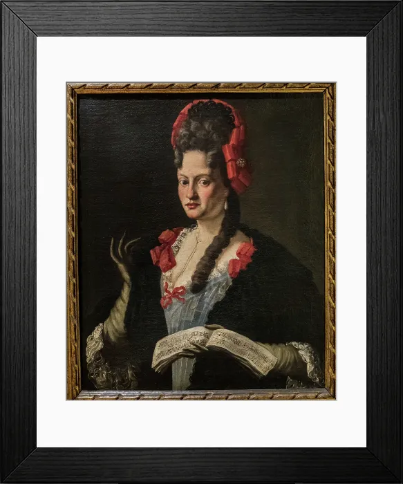 Framed Print : Portrait of the actress Caterina Biancolelli (1665-1716). Creator: Anonymous Framed Print : Portrait of the actress Caterina Biancolelli (1665-1716). Creator: Anonymous