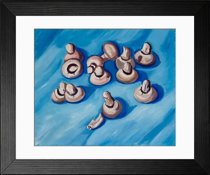 Framed Print : Mushrooms on a Blue Background, 1929. Creator: Marsden Hartley Framed Print : Mushrooms on a Blue Background, 1929. Creator: Marsden Hartley