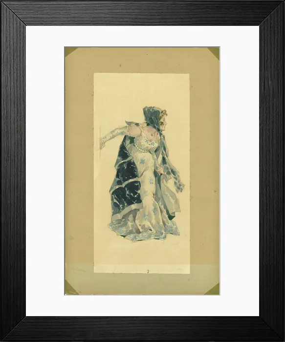Framed Print : Costume design for the opera Tosca by Giacomo Puccini, 1899. Creator: Hohenstein, Adolfo (1854-1928) Framed Print : Costume design for the opera Tosca by Giacomo Puccini, 1899. Creator: Hohenstein, Adolfo (1854-1928)