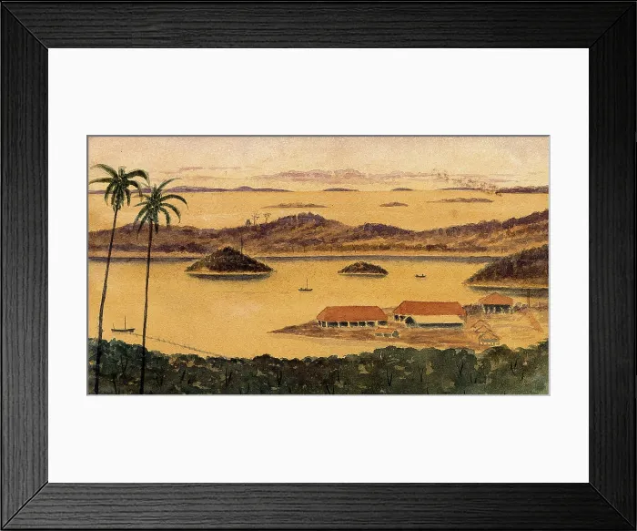 Framed Print : Singapore: a view across part of Blakang Mati Island, 1880. Creator: John Edmund Taylor Framed Print : Singapore: a view across part of Blakang Mati Island, 1880. Creator: John Edmund Taylor