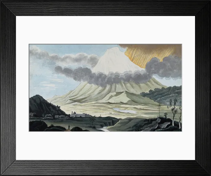 Framed Print : Popocatapetl, Mexico: a flank eruption of the volcano, showing the lateral blast. Creator: Unknown Framed Print : Popocatapetl, Mexico: a flank eruption of the volcano, showing the lateral blast. Creator: Unknown