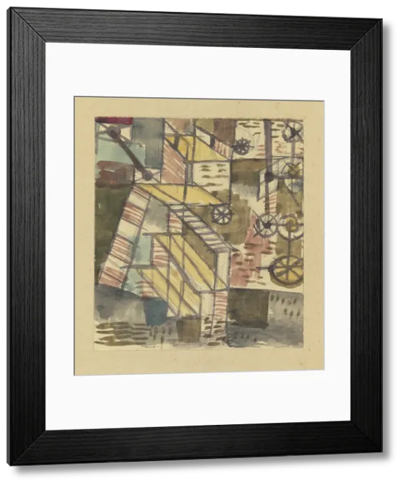Framed Print : Untitled (Factory), 1922. Creator: Klee, Paul (1879-1940) Framed Print : Untitled (Factory), 1922. Creator: Klee, Paul (1879-1940)