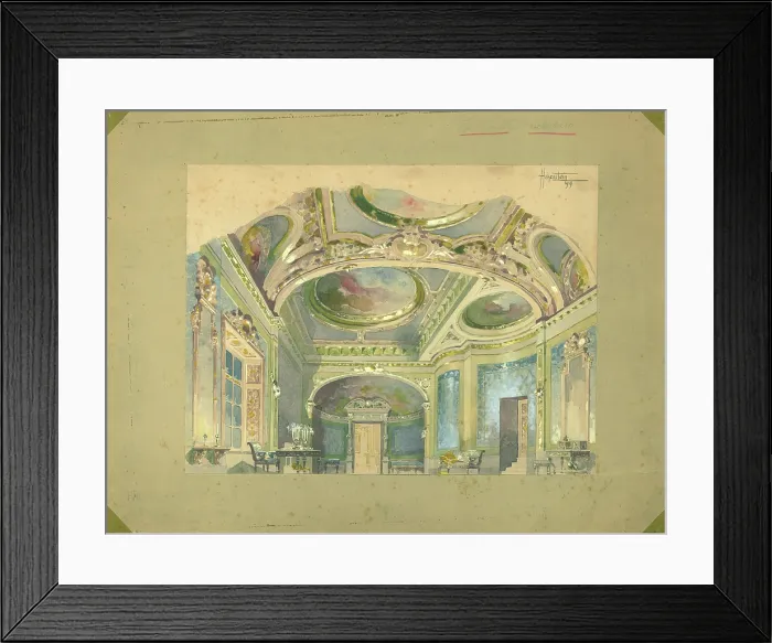 Framed Print : Stage design for the opera Tosca by Giacomo Puccini, 1899. Creator: Hohenstein, Adolfo (1854-1928) Framed Print : Stage design for the opera Tosca by Giacomo Puccini, 1899. Creator: Hohenstein, Adolfo (1854-1928)