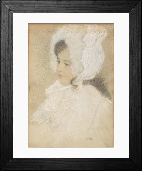 Framed Print : Portrait of a Child (Marie Moll), 1902-1904. Creator: Klimt, Gustav (1862-1918)