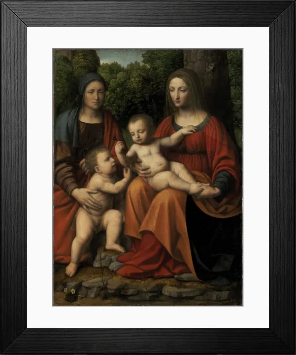 Framed Print : Madonna and Child with Saint Elisabeth and the Infant Saint John, 1515-1520. Creator: Luini, Bernardino (ca. 1480-1532) Framed Print : Madonna and Child with Saint Elisabeth and the Infant Saint John, 1515-1520. Creator: Luini, Bernardino (ca. 1480-1532)