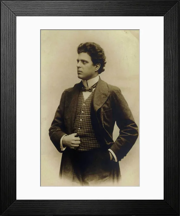 Framed Print : Portrait of Pietro Mascagni (1863-1945), 1890. Creator: Anonymous Framed Print : Portrait of Pietro Mascagni (1863-1945), 1890. Creator: Anonymous