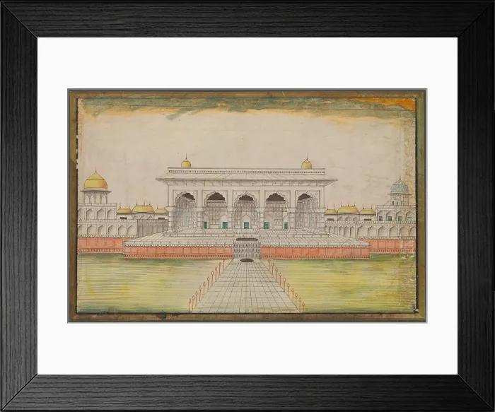 Framed Print : The Kass Mahal, part of the Red Fort at Agra, (between 1820 and 1829?). Creator: Unknown