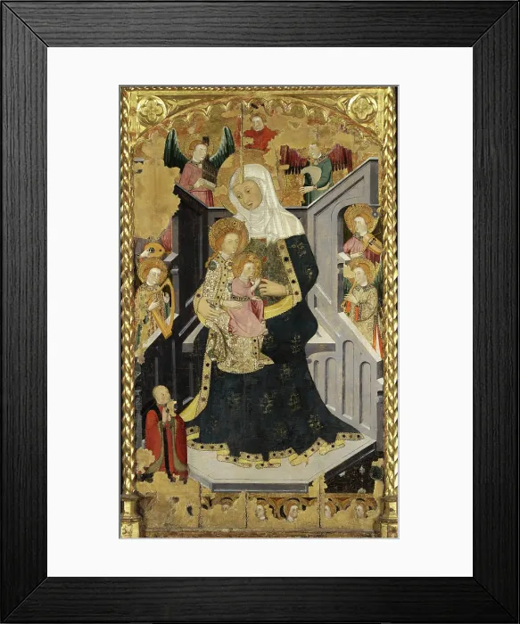 Framed Print : Saint Anne with the Virgin and Child, c1408. Creator: Vall, Pere (active 1405-1410) Framed Print : Saint Anne with the Virgin and Child, c1408. Creator: Vall, Pere (active 1405-1410)