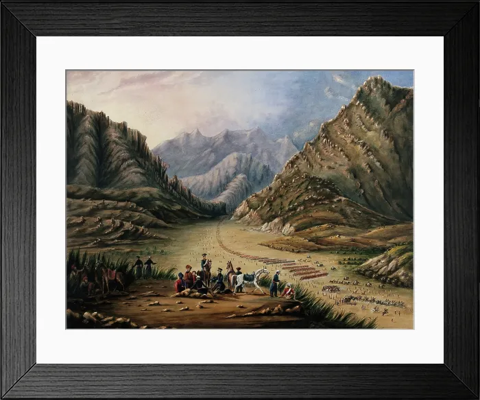Framed Print : Cavalry drill in the mountains, Afghanistan. Creator: Unknown Framed Print : Cavalry drill in the mountains, Afghanistan. Creator: Unknown