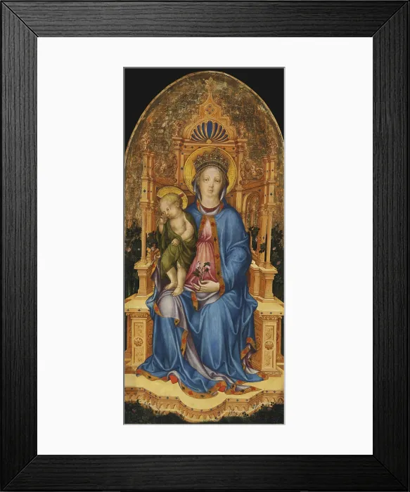 Framed Print : Madonna and Child Enthroned, Early 1450s. Creator: Giambono, Michele (c. 1400-c. 1462) Framed Print : Madonna and Child Enthroned, Early 1450s. Creator: Giambono, Michele (c. 1400-c. 1462)