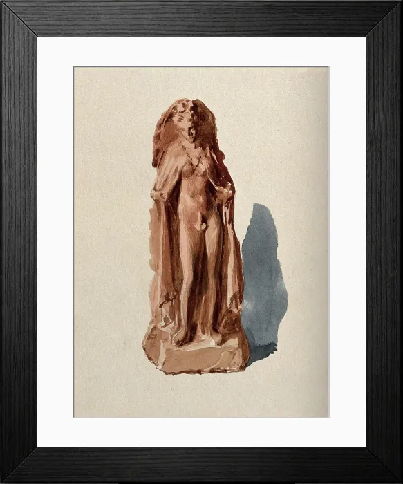 Framed Print : A clay figure of an intersex person revealing their genital area (Hermaphroditos anasyromenos). Creator: Unknown Framed Print : A clay figure of an intersex person revealing their genital area (Hermaphroditos anasyromenos). Creator: Unknown