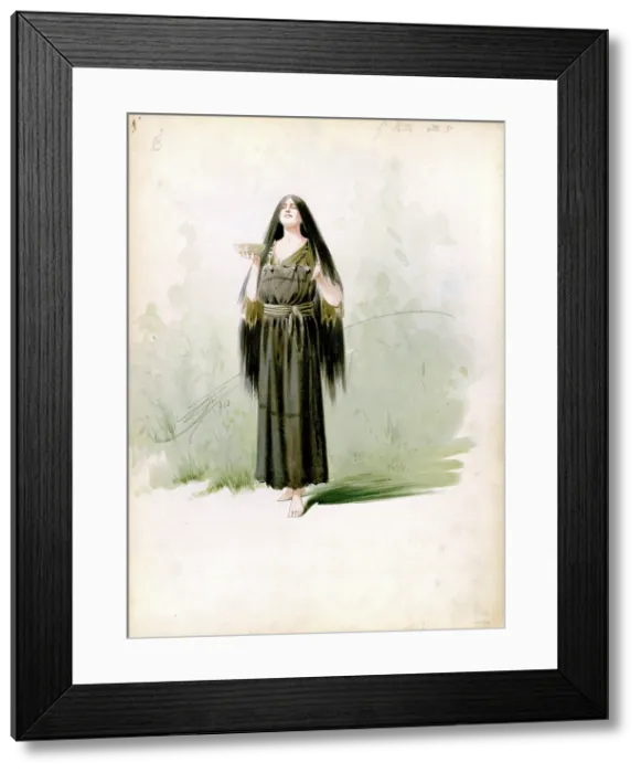 Framed Print : Costume design for the opera Parsifal by Richard Wagner, 1913. Creator: Comelli, Attilio (1858-1925) Framed Print : Costume design for the opera Parsifal by Richard Wagner, 1913. Creator: Comelli, Attilio (1858-1925)
