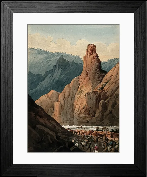 Framed Print : Cavalry passing mountain river, Afghanistan. Creator: Unknown Framed Print : Cavalry passing mountain river, Afghanistan. Creator: Unknown