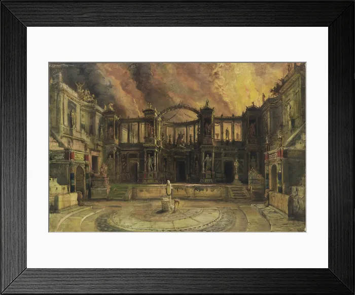 Framed Print : Stage design for the opera Nerone by Arrigo Boito, 1924. Creator: Pogliaghi, Lodovico (1857-1950) Framed Print : Stage design for the opera Nerone by Arrigo Boito, 1924. Creator: Pogliaghi, Lodovico (1857-1950)