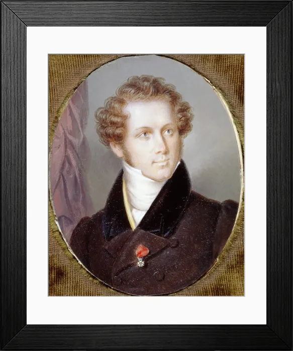 Framed Print : Portrait of the composer Vincenzo Bellini (1801-1835). Creator: Dupre, Louis (1789-1837) Framed Print : Portrait of the composer Vincenzo Bellini (1801-1835). Creator: Dupre, Louis (1789-1837)