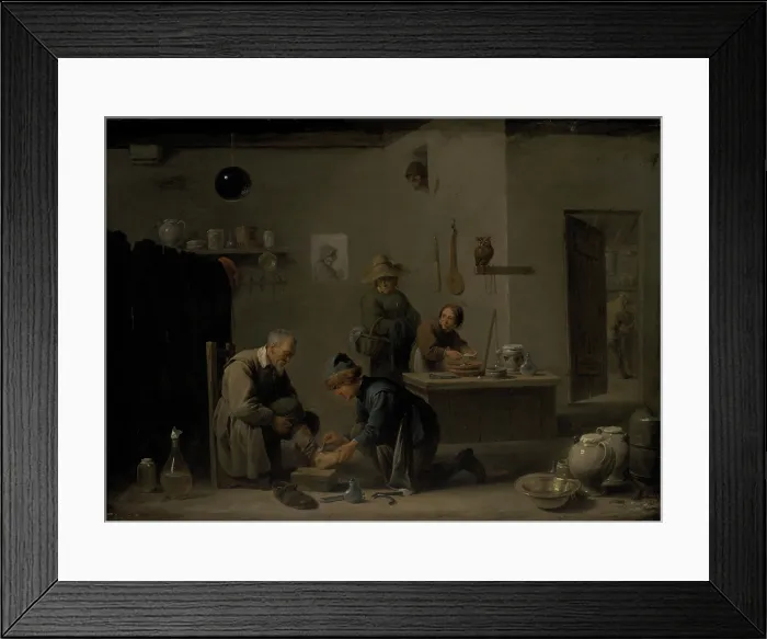 Framed Print : At the village doctor, 1636. Creator: Teniers, David, the Younger (1610-1690) Framed Print : At the village doctor, 1636. Creator: Teniers, David, the Younger (1610-1690)