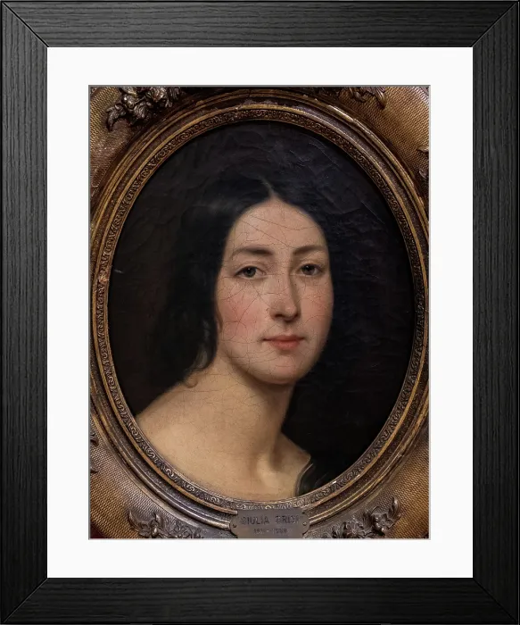Framed Print : Portrait of the opera singer Giulia Grisi (1811-1869), First half of the 19th century. Creator: Anonymous Framed Print : Portrait of the opera singer Giulia Grisi (1811-1869), First half of the 19th century. Creator: Anonymous