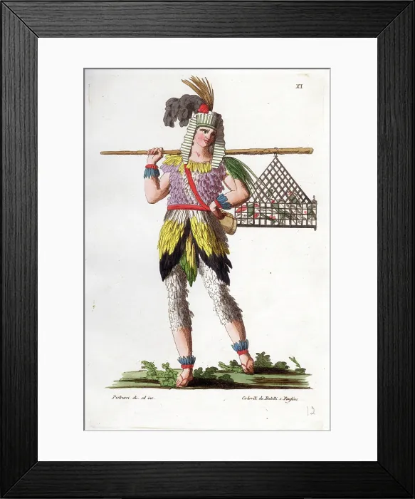Framed Print : Papageno in Mozart's The Magic Flute, 1816. Creator: Anonymous. Papageno in Mozart's The Magic Flute, 1816. Creator: Anonymous Framed Print : Papageno in Mozart's The Magic Flute, 1816. Creator: Anonymous. Papageno in Mozart's The Magic Flute, 1816. Creator: Anonymous