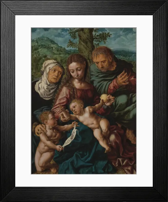 Framed Print : The Holy Family with John the Baptist and Saint Elizabeth, c1540. Creator: Hemessen, Jan Sanders, van (c. 1500-c. 1566) Framed Print : The Holy Family with John the Baptist and Saint Elizabeth, c1540. Creator: Hemessen, Jan Sanders, van (c. 1500-c. 1566)