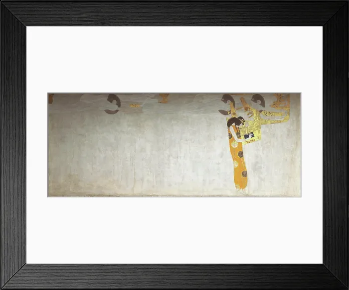 Framed Print : The Beethoven Frieze: The Longing for Happiness Finds Appeasement in Poetry, Panel 7, 1901. Creator: Klimt, Gustav (1862-1918) Framed Print : The Beethoven Frieze: The Longing for Happiness Finds Appeasement in Poetry, Panel 7, 1901. Creator: Klimt, Gustav (1862-1918)