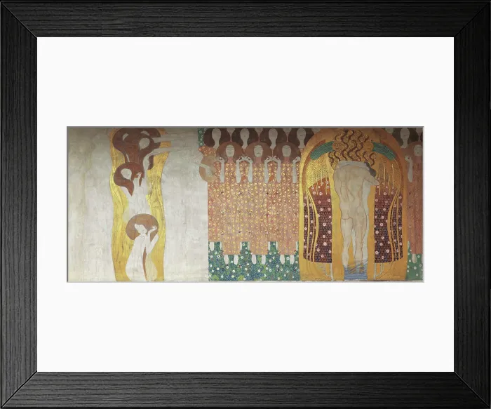 Framed Print : The Beethoven Frieze: The Arts, Paradise Choir and The Embracement, Panel 9, 1901. Creator: Klimt, Gustav (1862-1918) Framed Print : The Beethoven Frieze: The Arts, Paradise Choir and The Embracement, Panel 9, 1901. Creator: Klimt, Gustav (1862-1918)