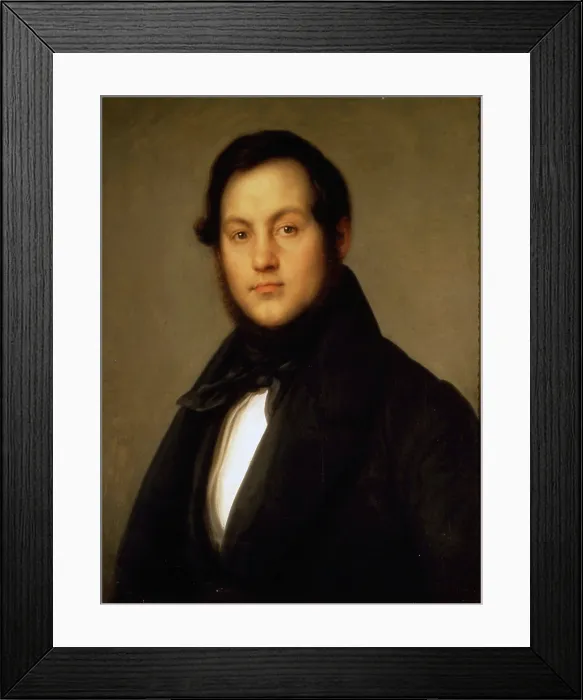 Framed Print : Portrait of the singer Ignazio Marini (1811-1873). Creator: Carnovali (Il Piccio), Giovanni (1804-1873) Framed Print : Portrait of the singer Ignazio Marini (1811-1873). Creator: Carnovali (Il Piccio), Giovanni (1804-1873)