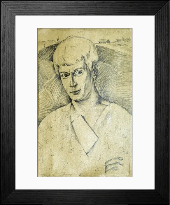 Framed Print : Portrait of the poet Sergei Yessenin (1895-1925), 1921. Creator: Grigoriev, Boris Dmitryevich (1886-1939) Framed Print : Portrait of the poet Sergei Yessenin (1895-1925), 1921. Creator: Grigoriev, Boris Dmitryevich (1886-1939)
